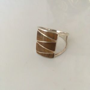 Brown Tigers Eye Sterling Silver Ring